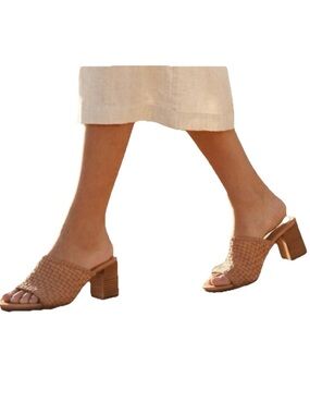 Joie Woven Summer Women's Tan Slide Sandals Mules Size 8.5